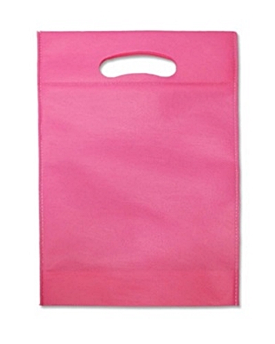 부직포 타공 쇼핑백 가방 (핑크)[재질:부직포70g]5가지 사이즈(바닥있음)100매 단위